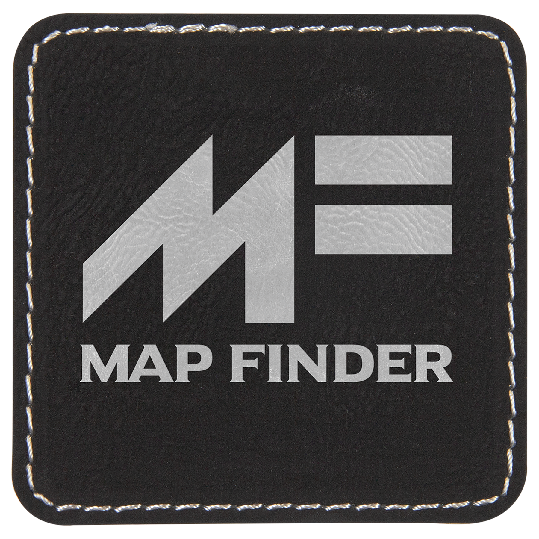 2.5" x 2.5" Black/Silver Square Patch with Adhesive – item PTH703