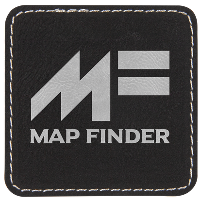 2.5" x 2.5" Black/Silver Square Patch with Adhesive – item PTH703