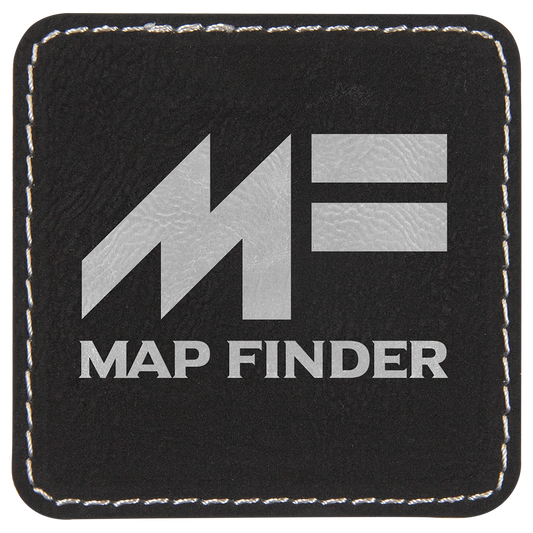 2.5" x 2.5" Black/Silver Square Patch with Adhesive – item PTH703