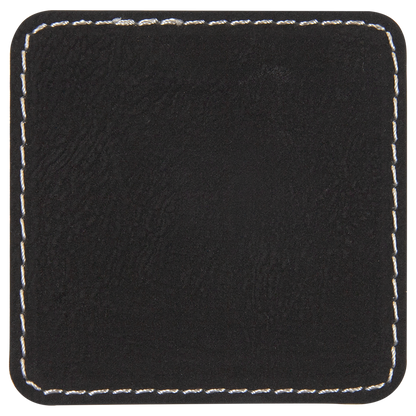 2.5" x 2.5" Black/Silver Square Patch with Adhesive – item PTH703 image 3