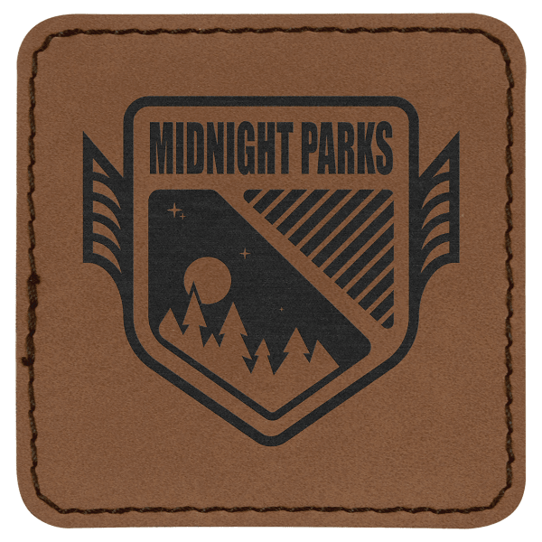 2.5" x 2.5" Dark Brown Square Patch with Adhesive – item PTH705 image 3