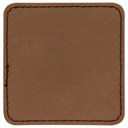 2.5" x 2.5" Dark Brown Square Patch with Adhesive – item PTH705 image 2