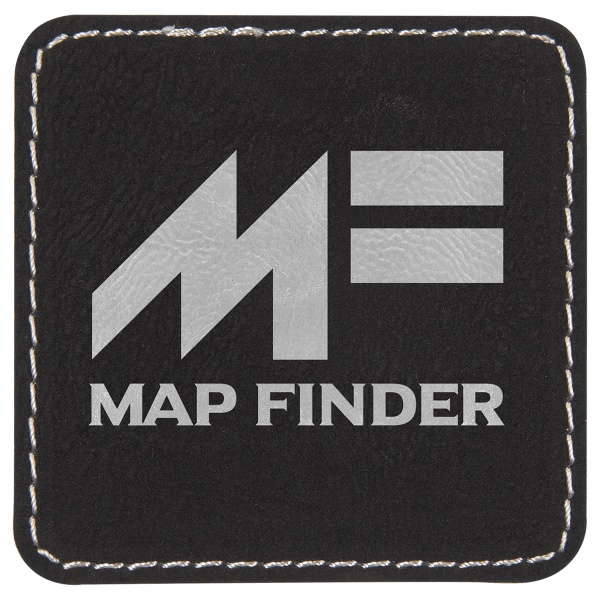 2.5" x 2.5" Black/Silver Square Leatherette Patch with Pro – item PTH753 image 3