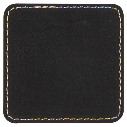 2.5" x 2.5" /Gold Square Leatherette Patch with Pro – item PTH756 image 2