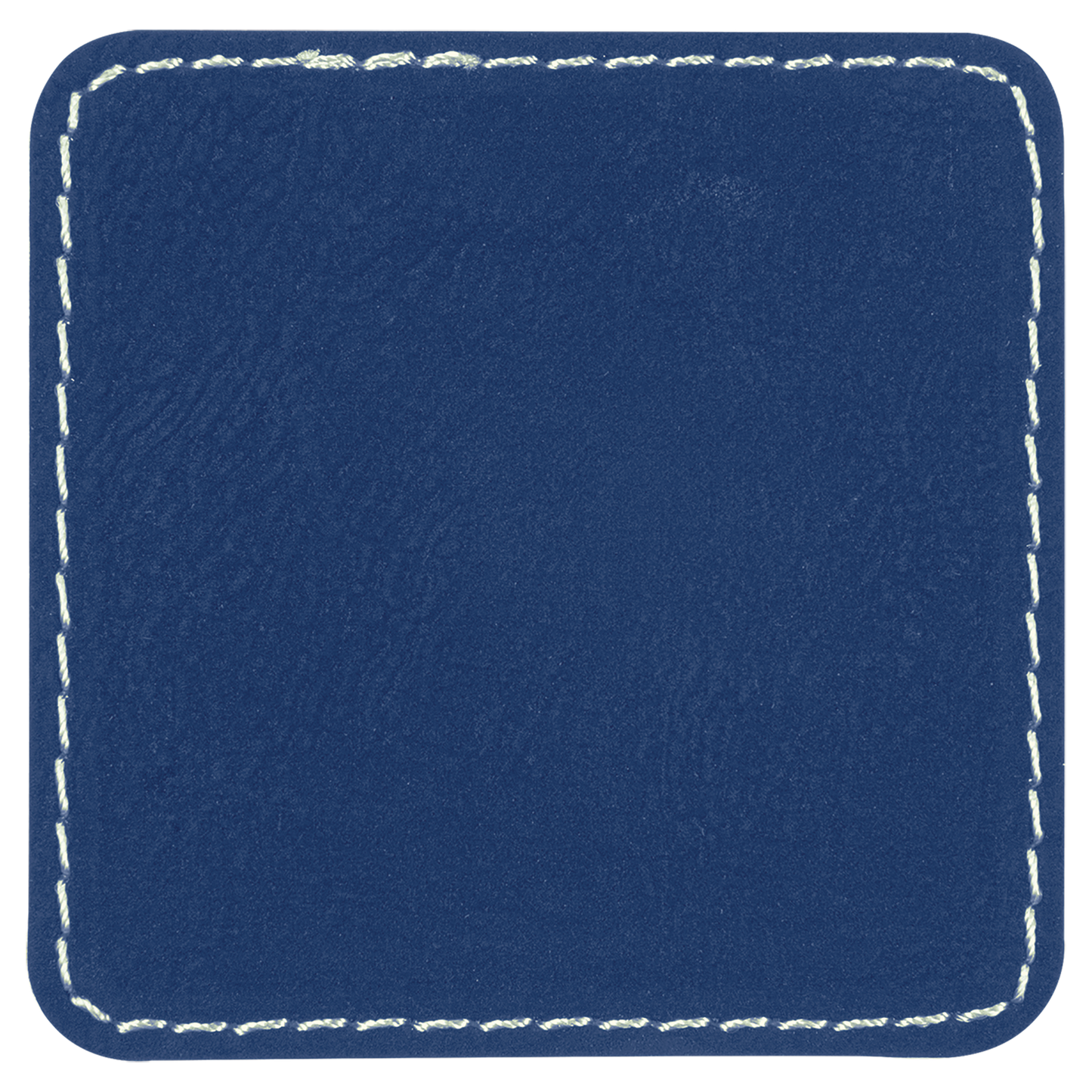 2.5" x 2.5" Blue/Silver Square Leatherette Patch with Pro – item PTH759 image 2