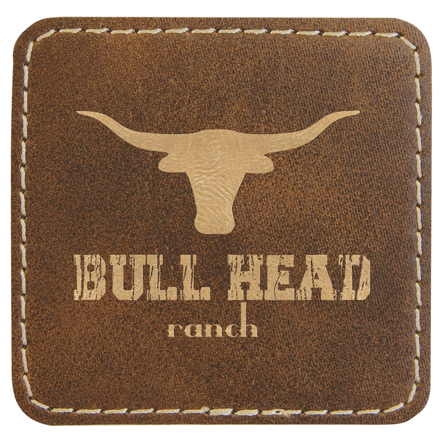2.5" x 2.5" /Gold Square Leatherette Patch with Pro – item PTH760