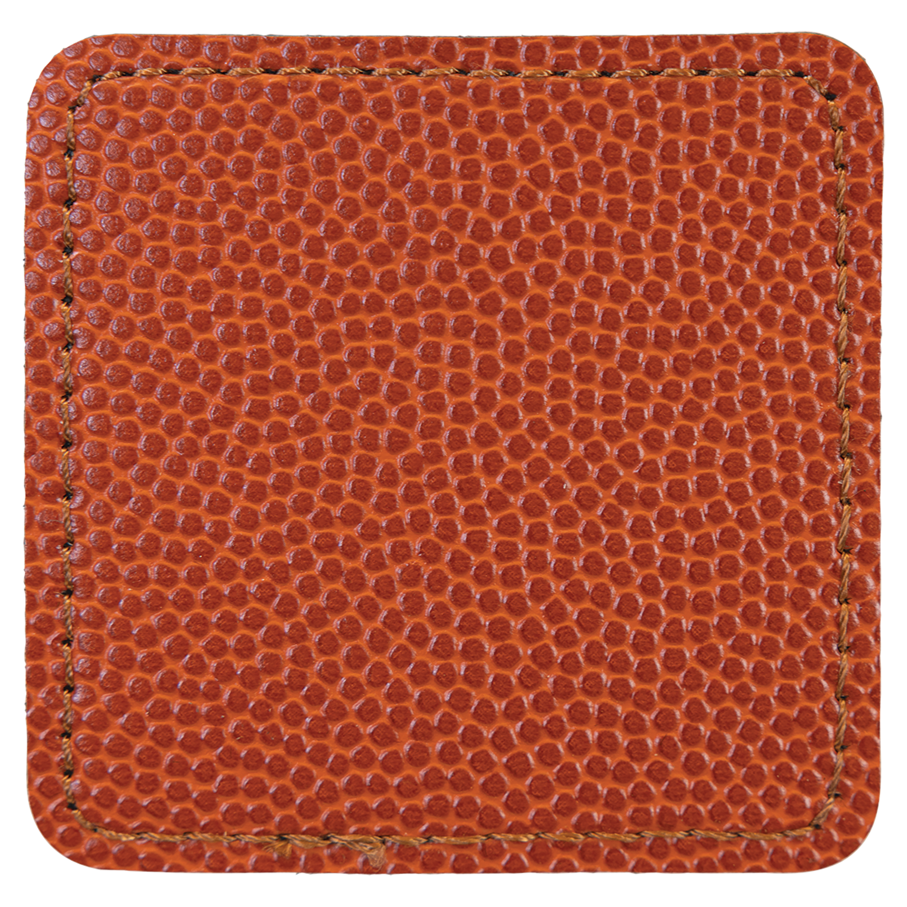 2.5" x 2.5" Basketball Square Leatherette Patch with Pro – item PTH766 image 2