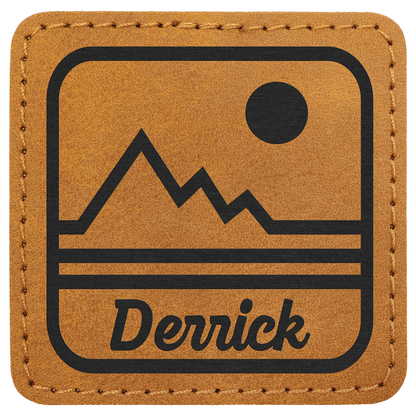 2.5" x 2.5" Light Square Leatherette Patch Premier – item PTH767 image 3