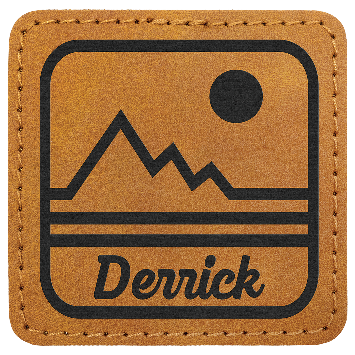 2.5" x 2.5" Light Square Leatherette Patch Premier – item PTH767