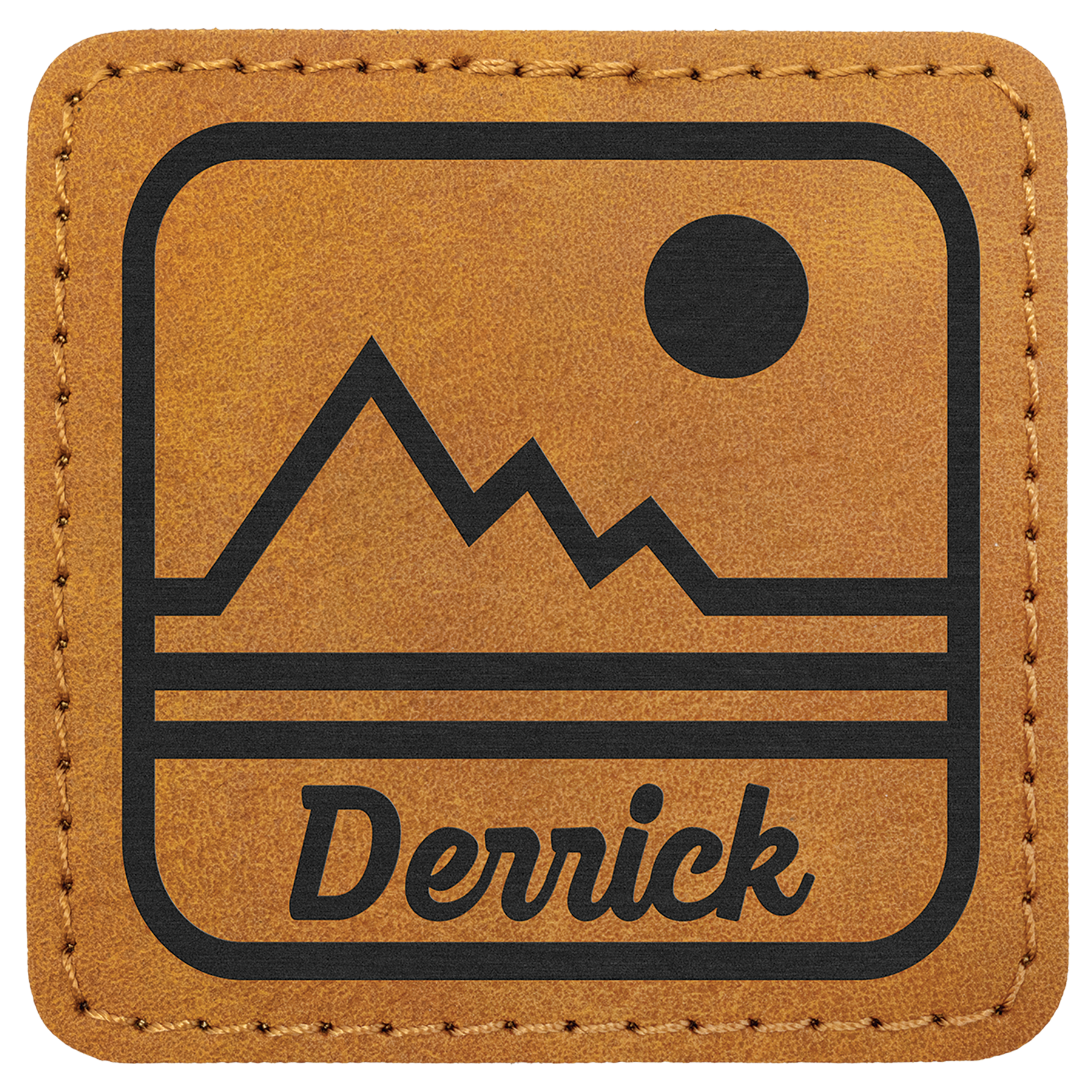2.5" x 2.5" Light Square Leatherette Patch Premier – item PTH767