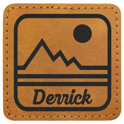 2.5" x 2.5" Light Square Leatherette Patch Premier – item PTH767
