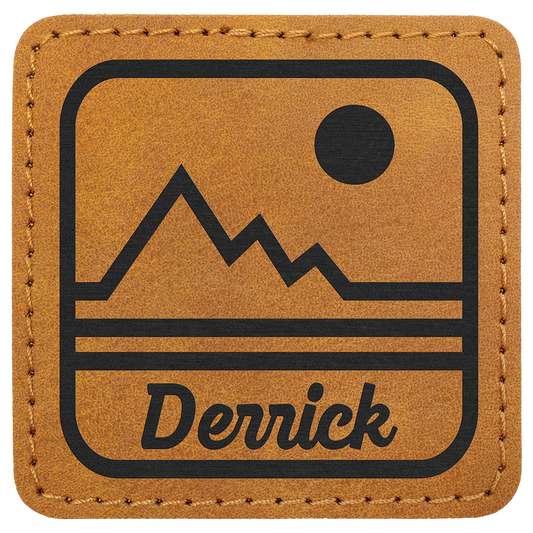 2.5" x 2.5" Light Square Leatherette Patch Premier – item PTH767