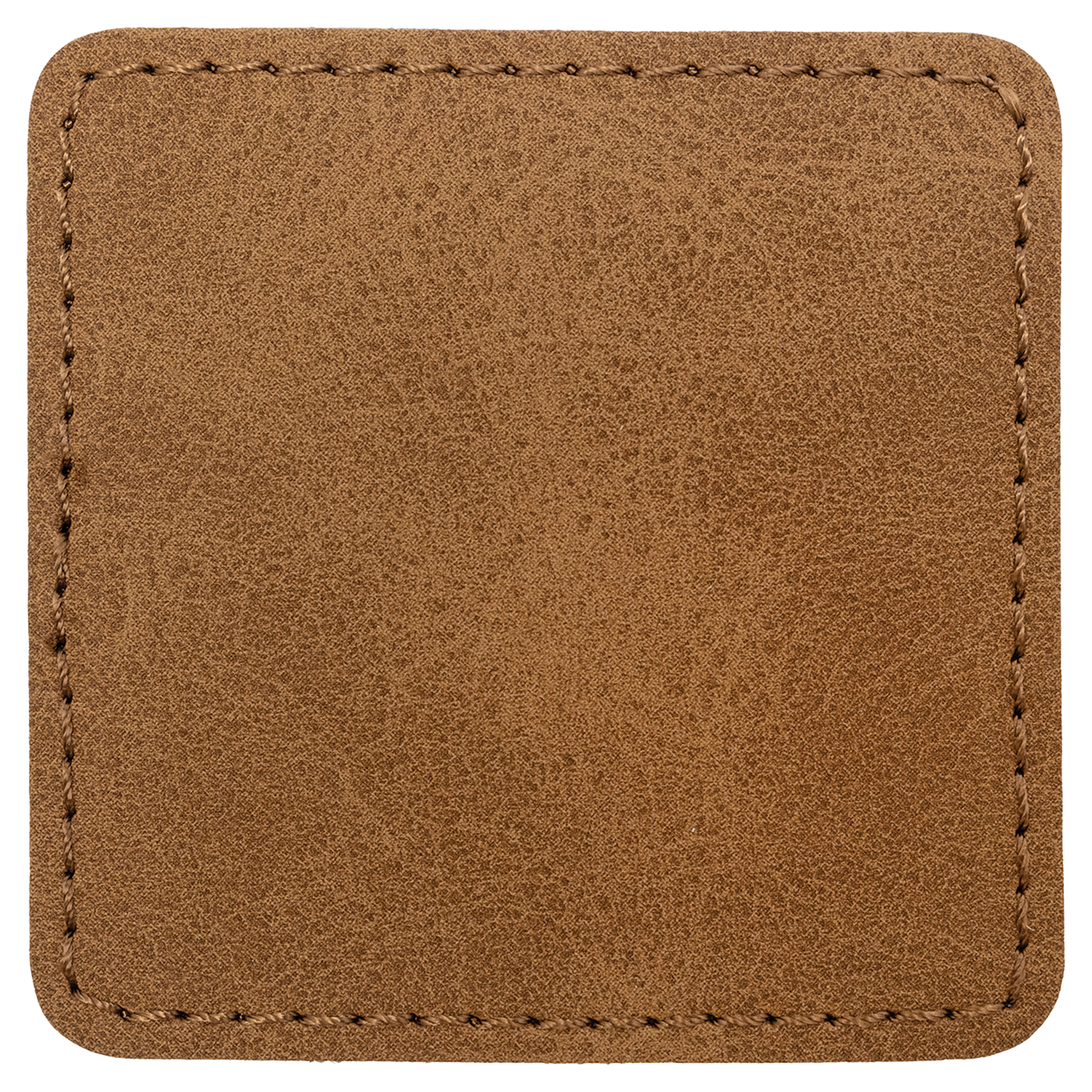 2.5" x 2.5" Medium Brown Hex Leatherette Patch Premier – item PTH768 image 2