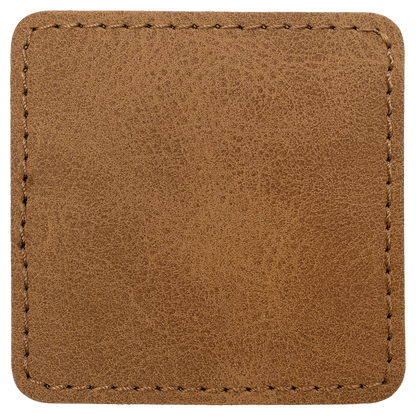 2.5" x 2.5" Medium Brown Hex Leatherette Patch Premier – item PTH768 image 2