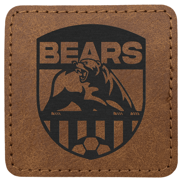 2.5" x 2.5" Dark Brown Hex Leatherette Patch Premier – item PTH769 image 3