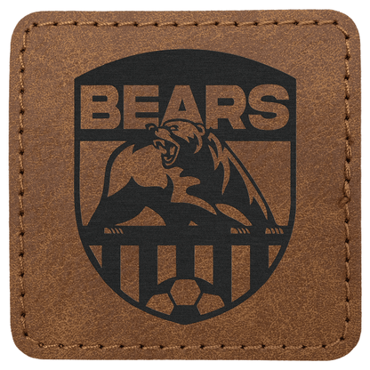 2.5" x 2.5" Dark Brown Hex Leatherette Patch Premier – item PTH769 image 3