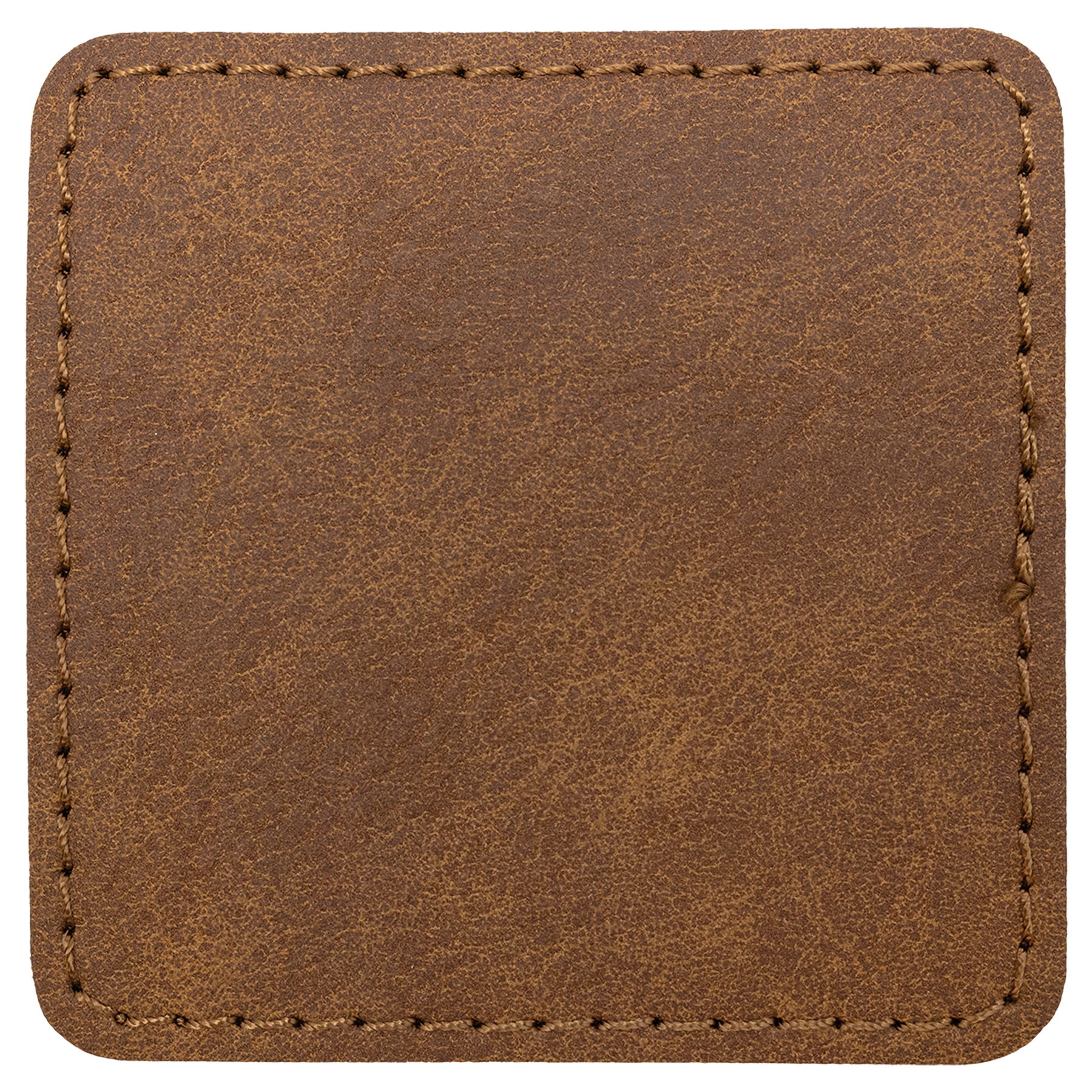 2.5" x 2.5" Dark Brown Hex Leatherette Patch Premier – item PTH769 image 2