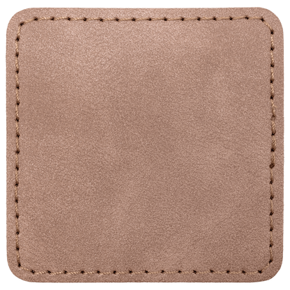 2.5" x 2.5" Blush Square Leatherette Patch with Pro Premier – item PTH770 image 2
