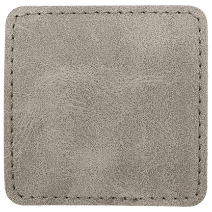 2.5" x 2.5" Gray Square Leatherette Patch with Pro Premier – item PTH772 image 3