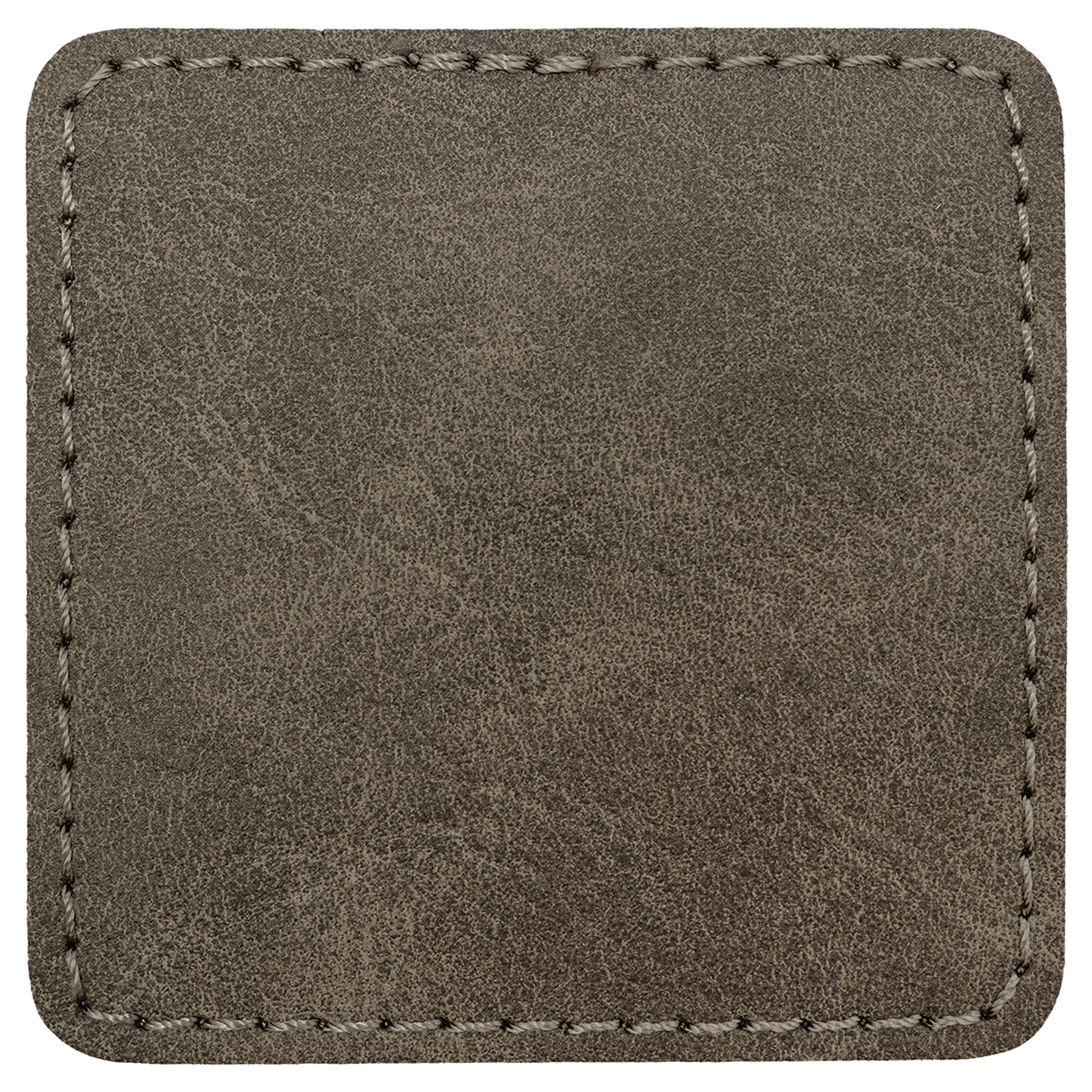 2.5" x 2.5" Dark Gray Square Leatherette Patch Premier – item PTH773 image 2