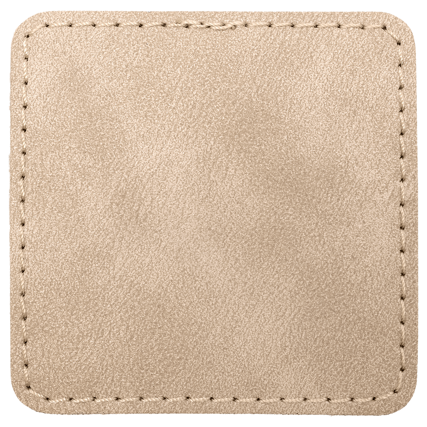 2.5" x 2.5" Light Tan Square Leatherette Patch Premier – item PTH774 image 2