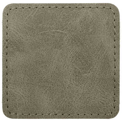 2.5" x 2.5" Light Green Square Leatherette Patch Premier – item PTH775 image 2