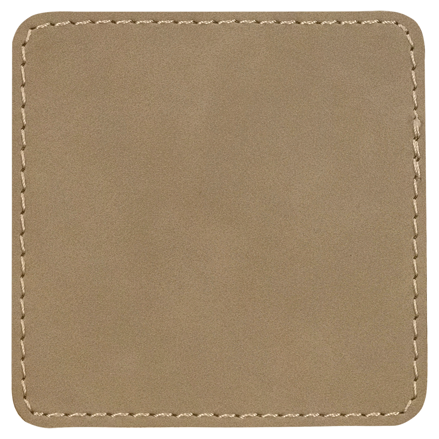 3" x 3" Light Brown Square Leatherette Patch with Adhesive – item PTH801 image 3