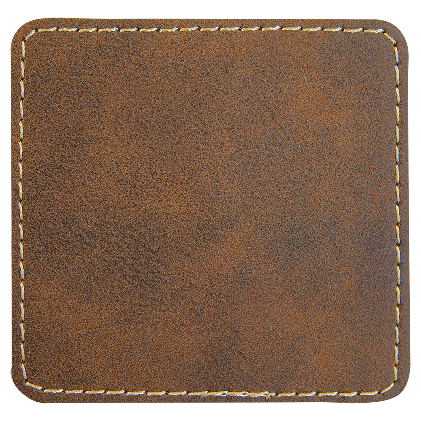 3" x 3" /Gold Square Leatherette Patch with Adhesive – item PTH810 image 2