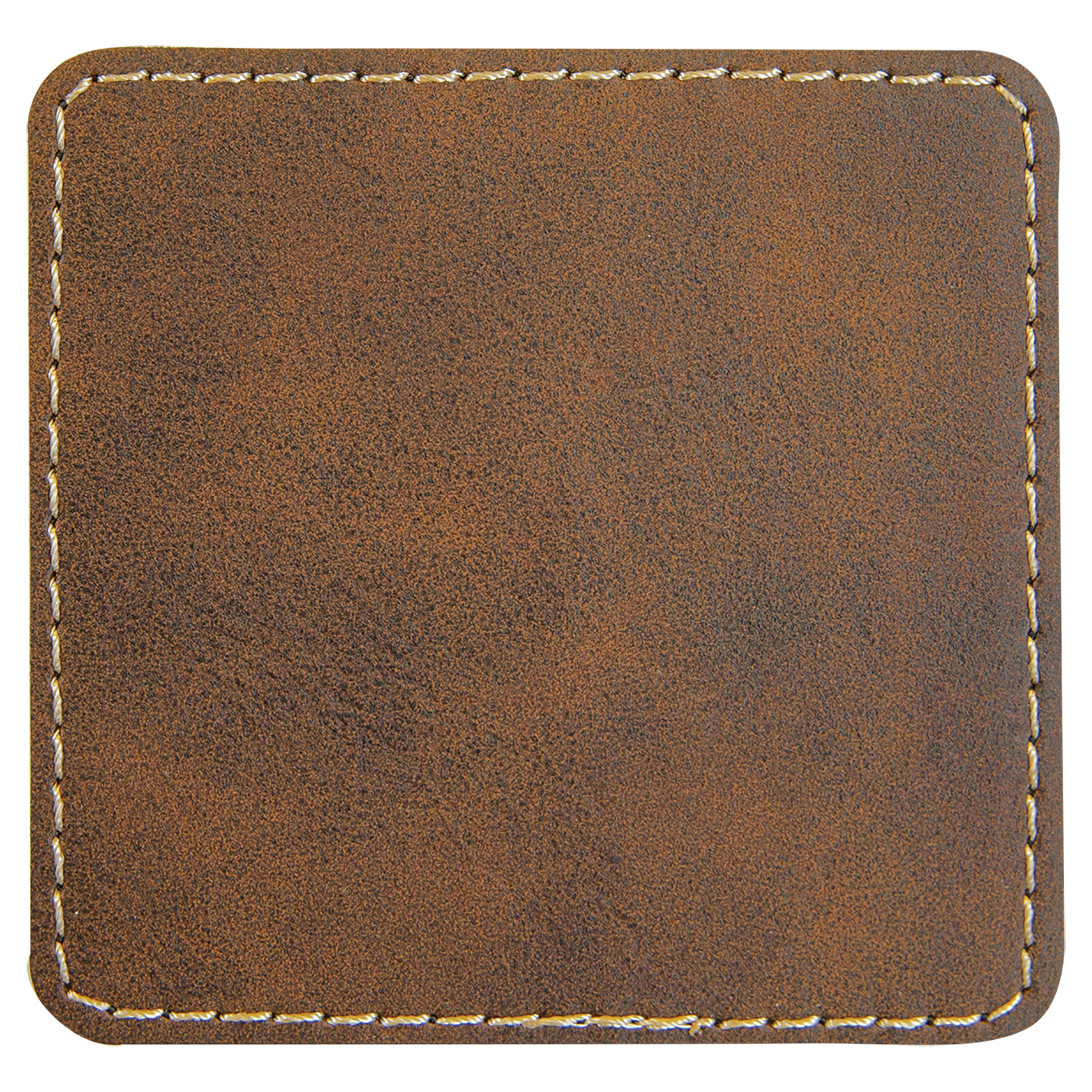3" x 3" /Gold Square Leatherette Patch with Adhesive – item PTH810 image 2