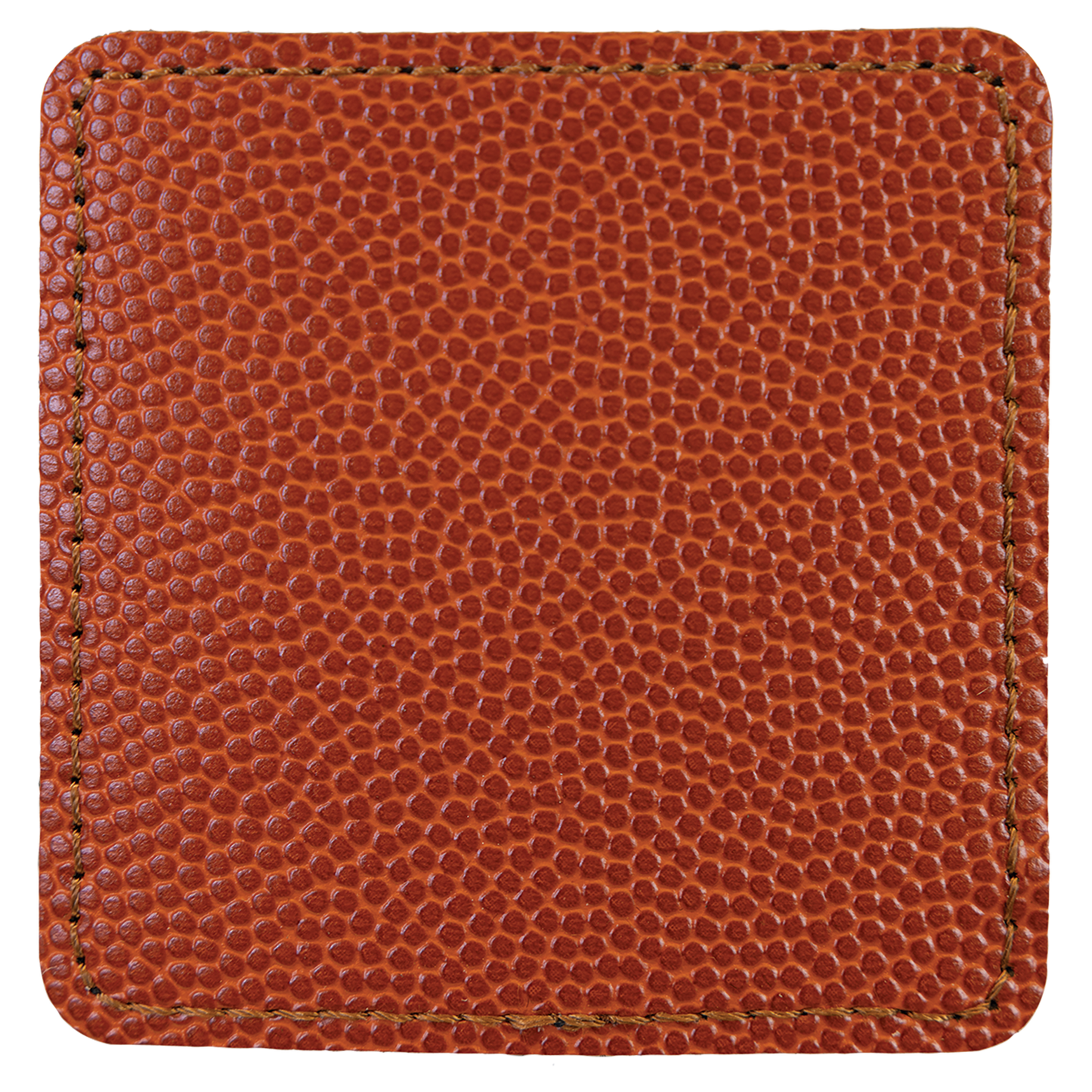 3" x 3" Basketball Square Leatherette Patch with Adhesive – item PTH816 image 2