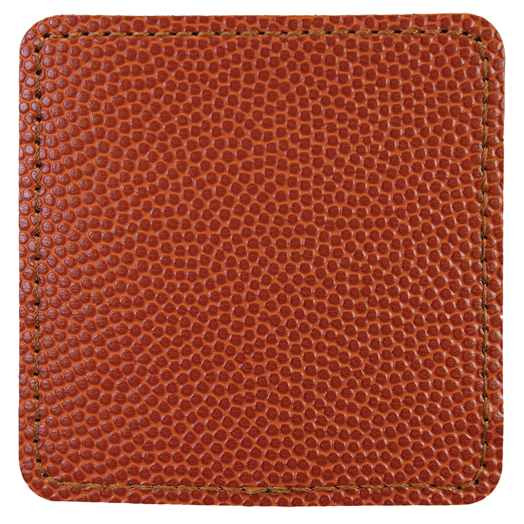 3" x 3" Basketball Square Leatherette Patch with Adhesive – item PTH816 image 2