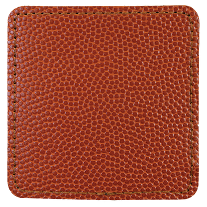 3" x 3" Basketball Square Leatherette Patch with Adhesive – item PTH816 image 2