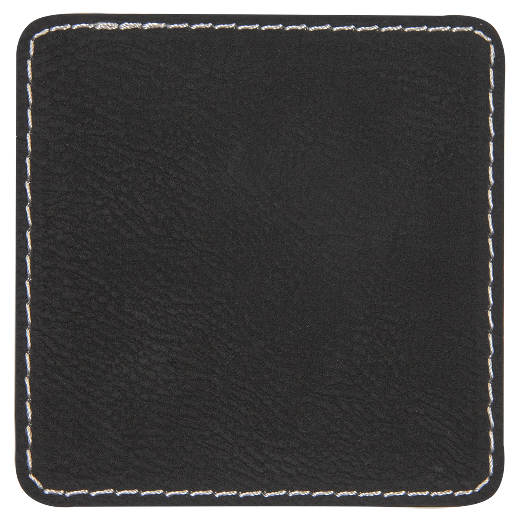 3" x 3" Black/Silver Square Leatherette Patch with Kota Pro – item PTH853 image 2