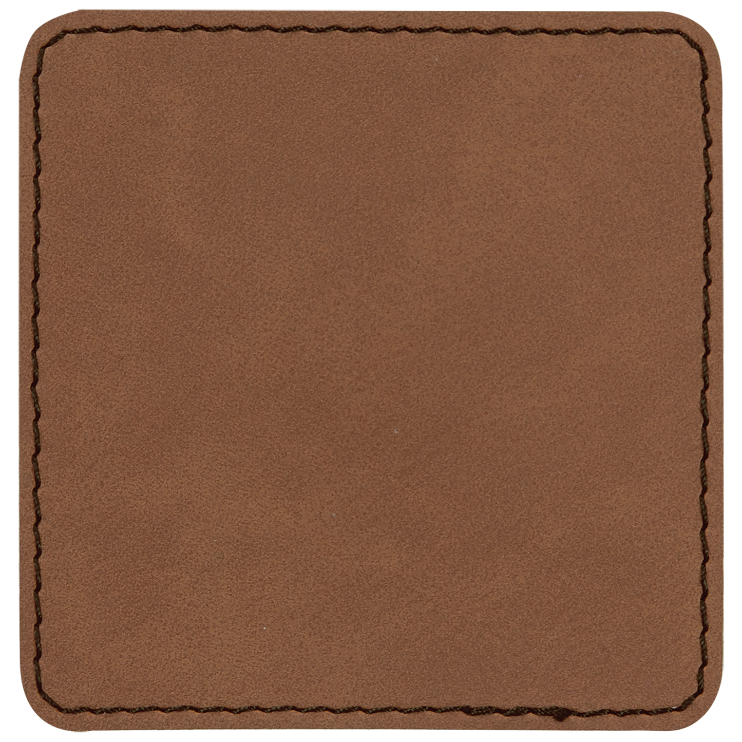 3" x 3" Dark Brown Square Leatherette Patch with Kota Pro – item PTH855 image 2