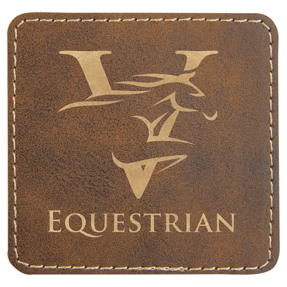 3" x 3" /Gold Square Leatherette Patch with Kota Pro – item PTH860 image 3