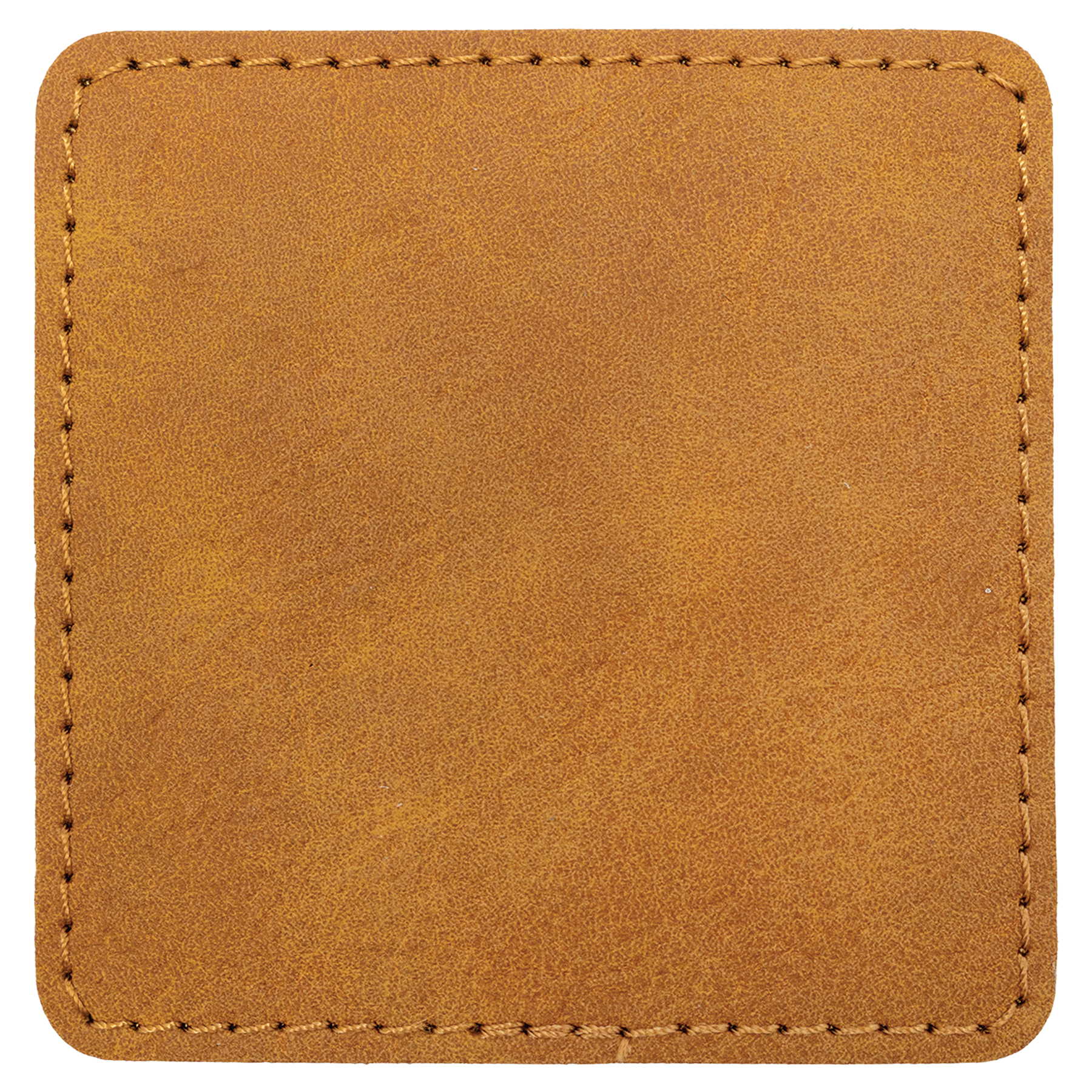3" x 3" Light Brown Square Leatherette Patch Premier – item PTH867 image 2