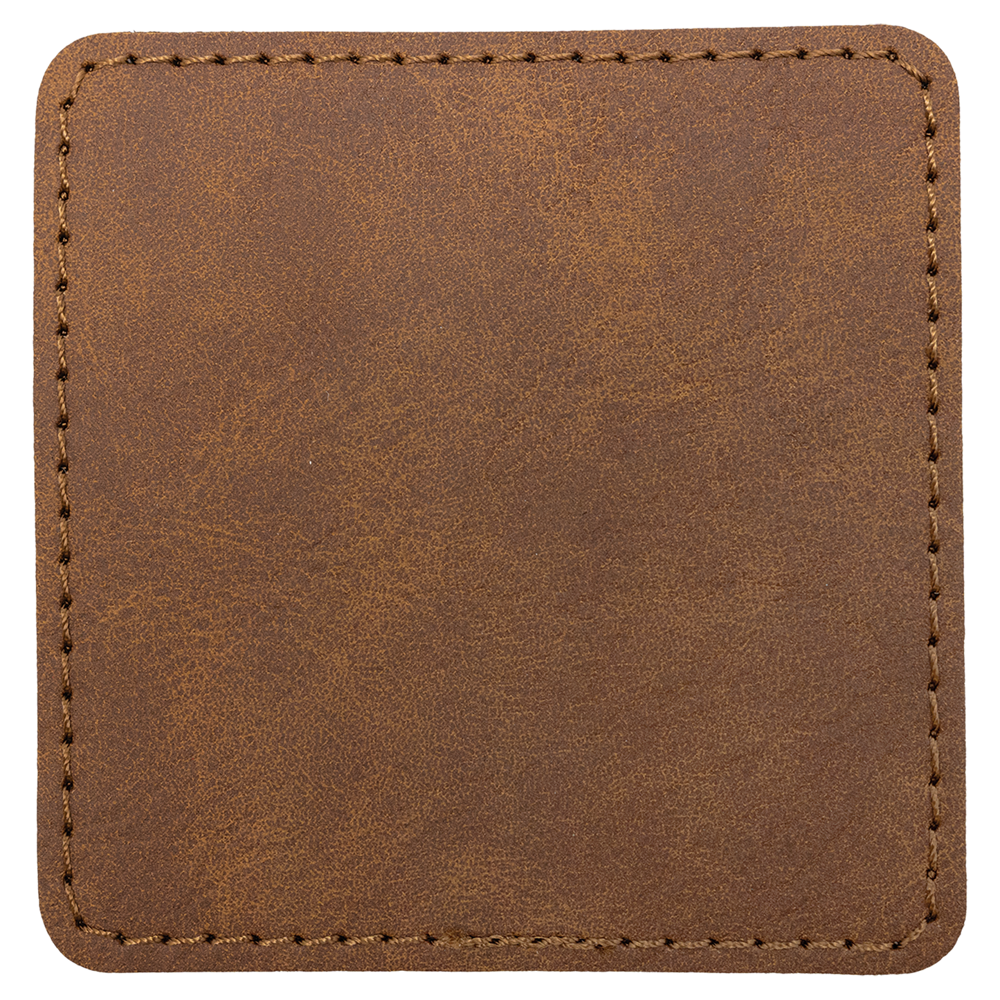 3" x 3" Dark Brown Square Leatherette Patch with Pro Premier – item PTH869 image 2
