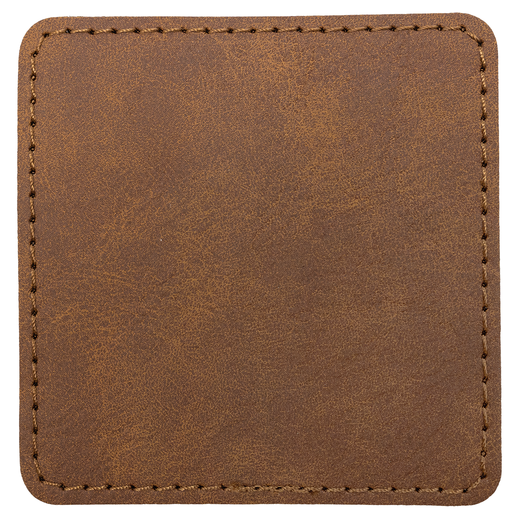 3" x 3" Dark Brown Square Leatherette Patch with Pro Premier – item PTH869 image 2