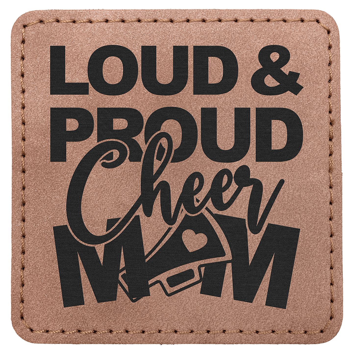 3" x 3" Blush Square Leatherette Patch with Kota Pro Premier – item PTH870
