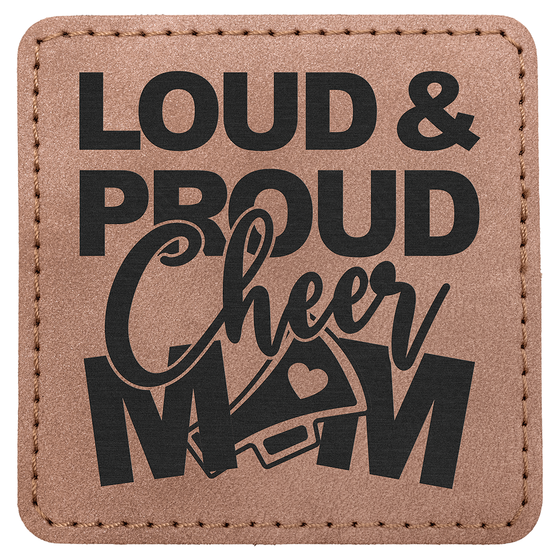 3" x 3" Blush Square Leatherette Patch with Kota Pro Premier – item PTH870