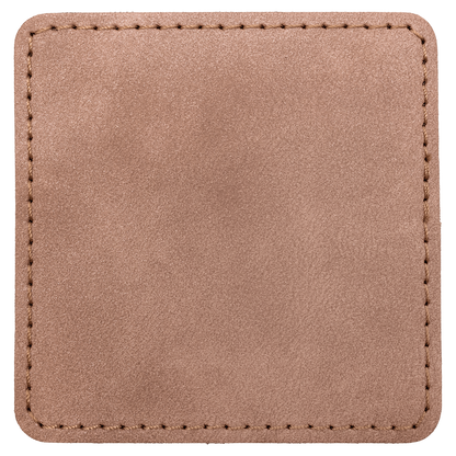 3" x 3" Blush Square Leatherette Patch with Kota Pro Premier – item PTH870 image 2