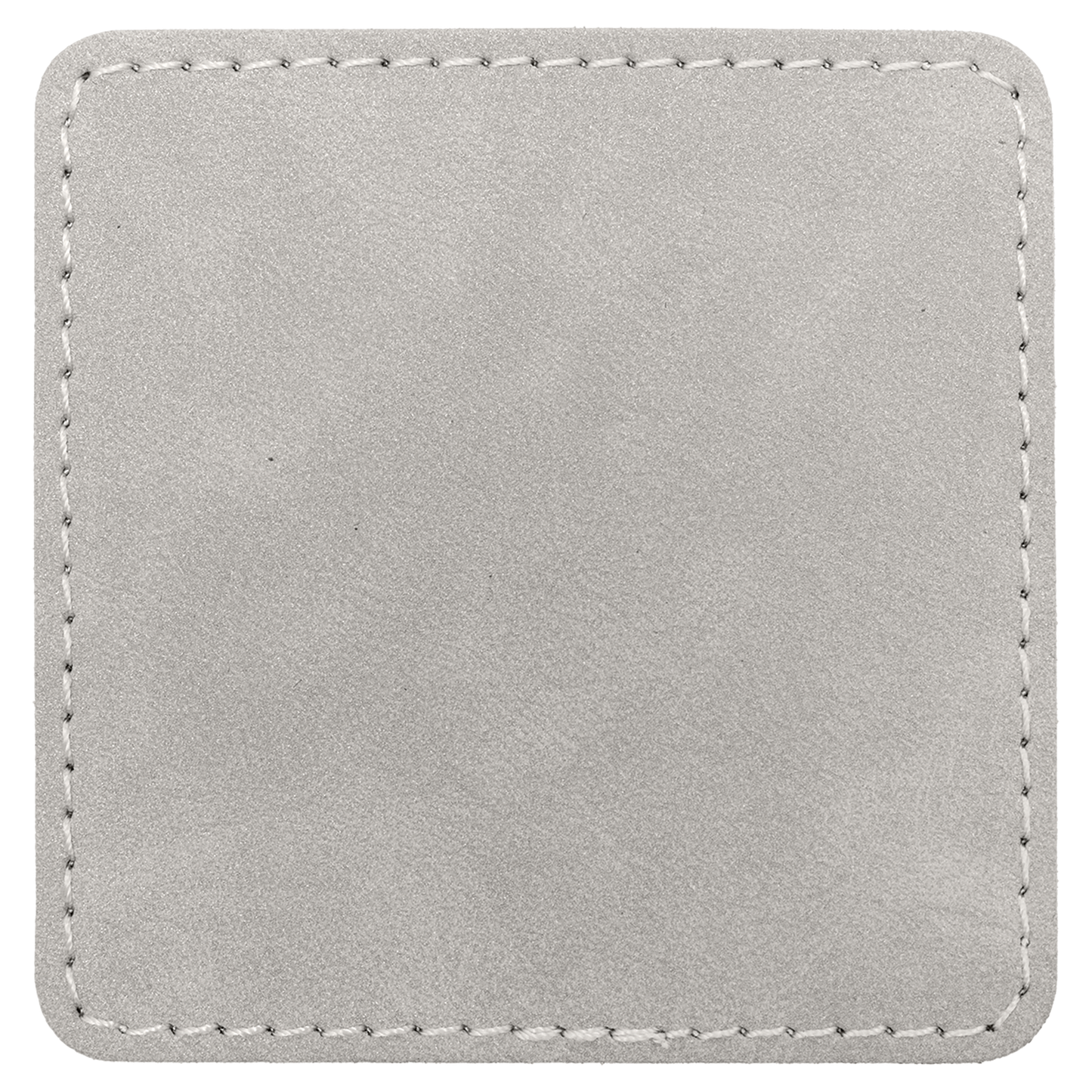 3" x 3" Light Gray Square Leatherette Patch with Pro Premier – item PTH871 image 2