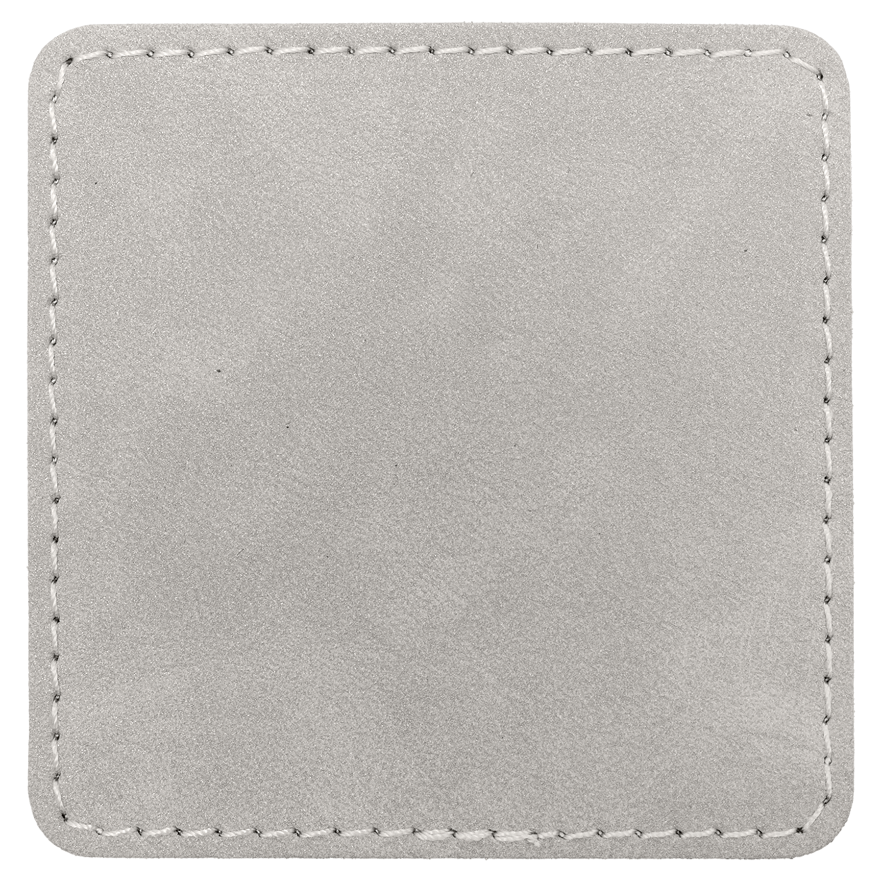 3" x 3" Light Gray Square Leatherette Patch with Pro Premier – item PTH871 image 2