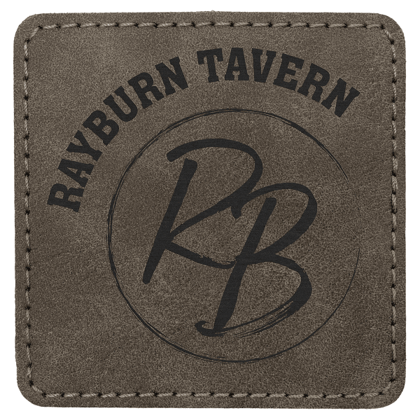 3" x 3" Dark Gray Square Leatherette Patch with Pro Premier – item PTH873 image 3