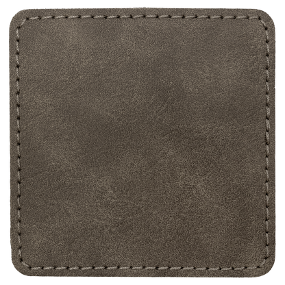 3" x 3" Dark Gray Square Leatherette Patch with Pro Premier – item PTH873 image 2