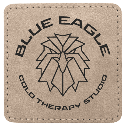 3" x 3" Light Tan Square Leatherette Patch with Pro Premier – item PTH874 image 3