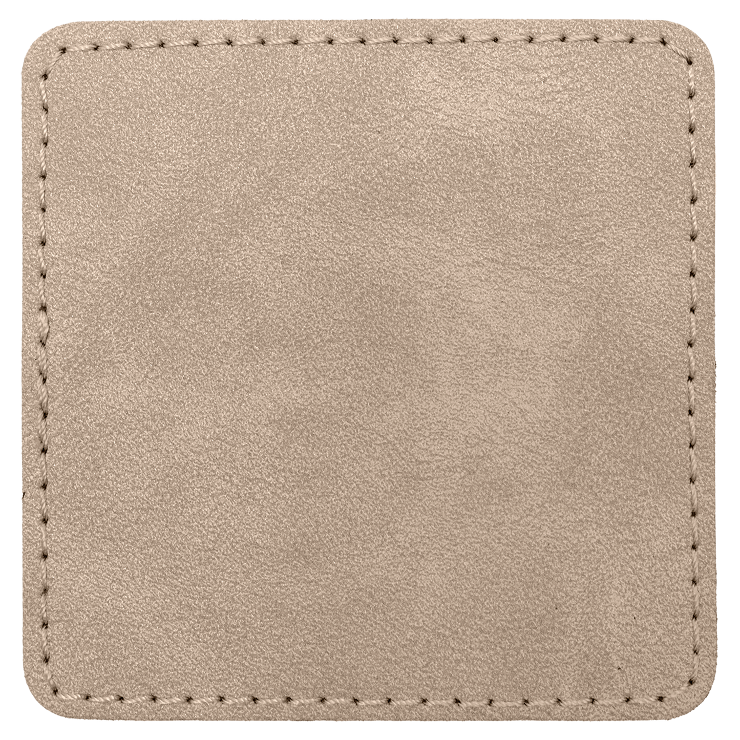 3" x 3" Light Tan Square Leatherette Patch with Pro Premier – item PTH874 image 2