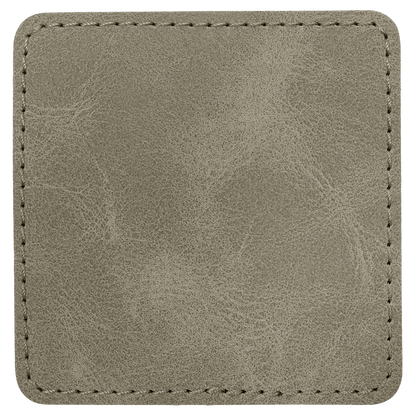 3" x 3" Light Green Square Leatherette Patch Premier – item PTH875 image 2