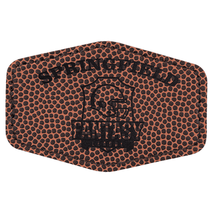 3" x 2" Football Hex Leatherette Patch with Pro Adhesive – item PTH915 image 3