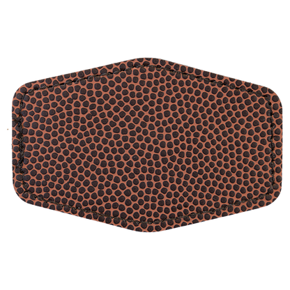3" x 2" Football Hex Leatherette Patch with Pro Adhesive – item PTH915 image 2